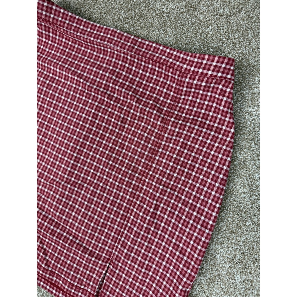 Y2K Hollister Red Gingham Skirt Ultra High Rise Mini M Preppy Schoolgirl 90s Med - Picture 8 of 9